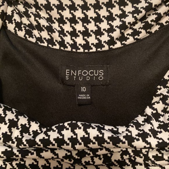 Sleeveless Herringbone Check Dress Size 10 - Picture 3 of 3